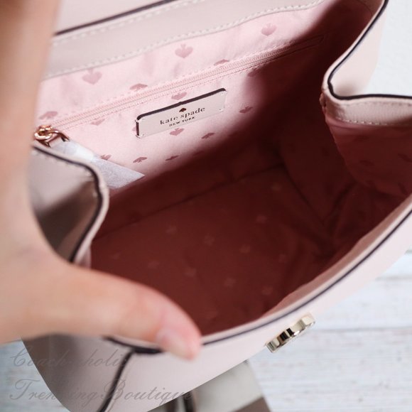 NWT Kate Spade Adel Flap Backpack in Warmbeige - Picture 11 of 12